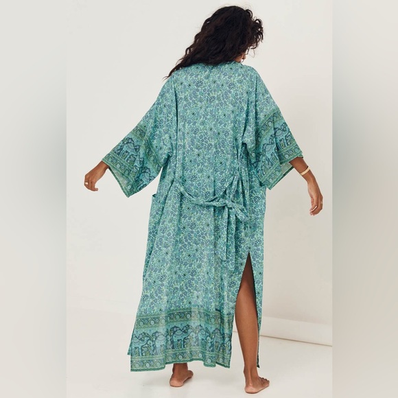 Spell | Sundown Maxi Robe Turquoise | M/L - Picture 2 of 16